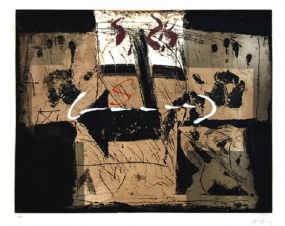Engraving Tàpies - Flecha