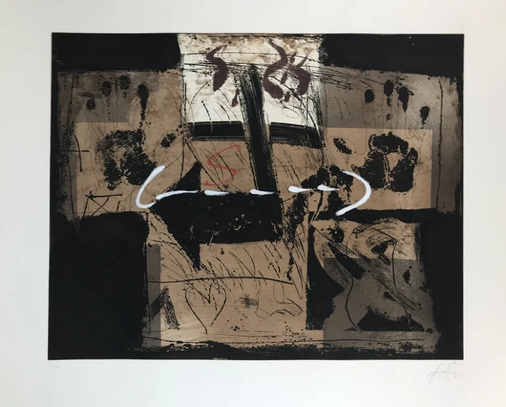 Etching And Aquatint Tàpies - Flecha