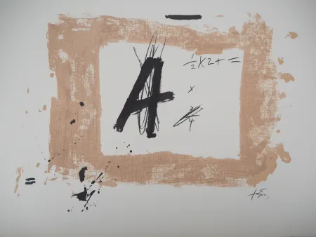Lithograph Tàpies - Formules, Errances mathématiques