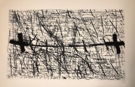 Engraving Tàpies - Graphismes et deux croix