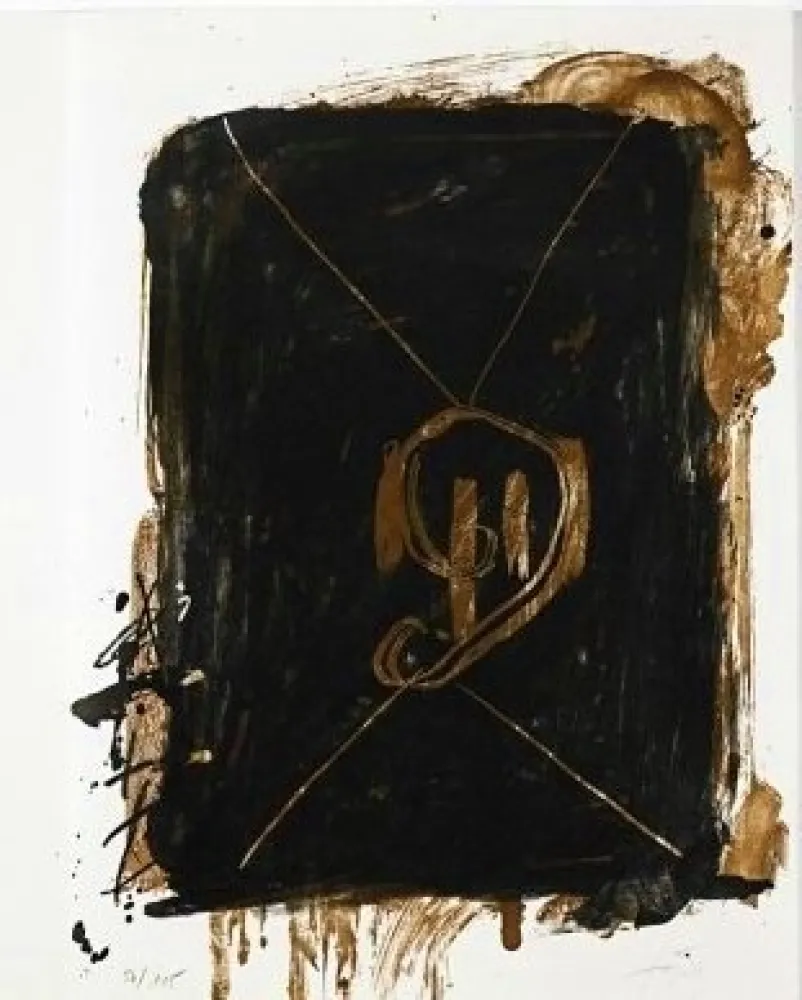 Lithograph Tàpies - Jean Cassou: vingt-deux poèms
