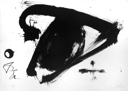 Lithograph Tàpies - JO  BARCELONA 