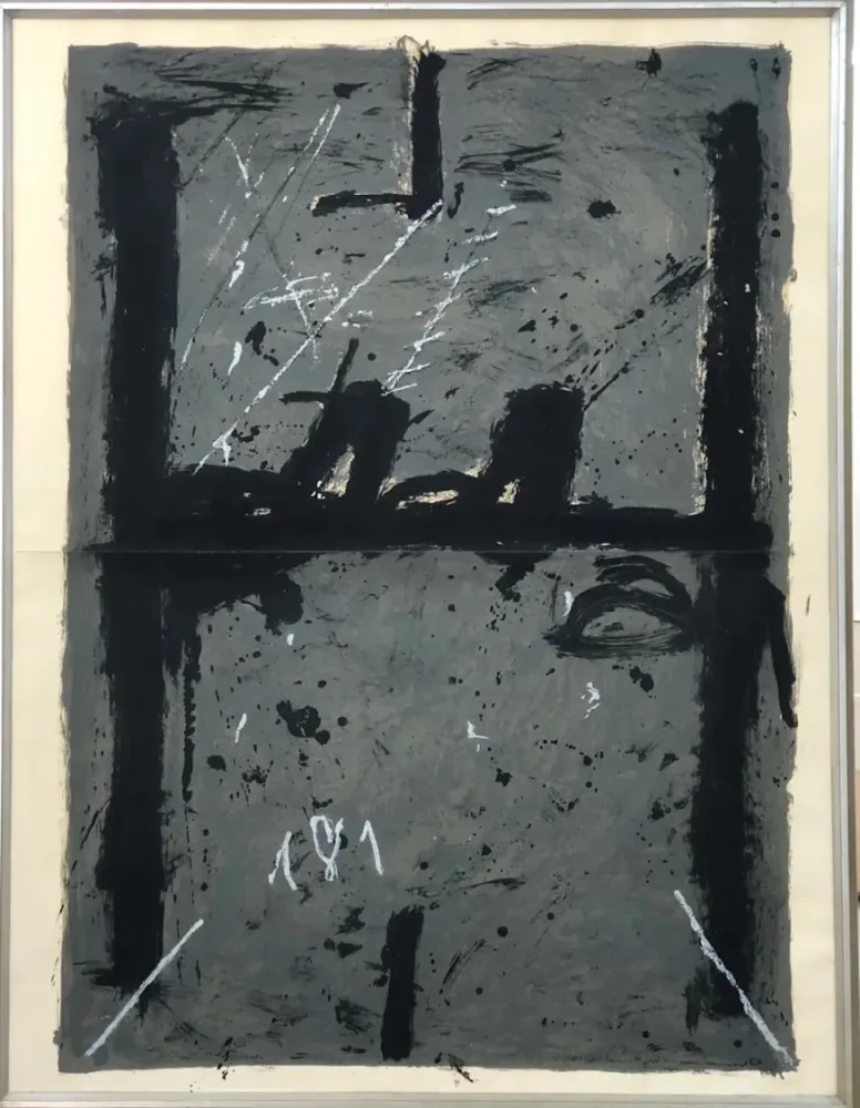 Lithograph Tàpies - La Grande Grise