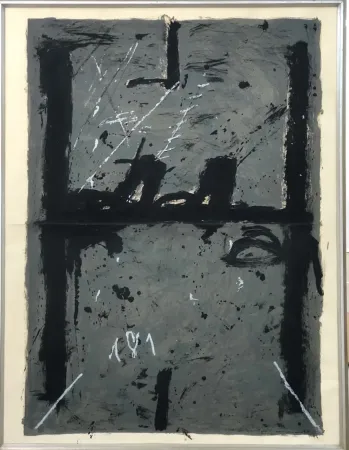 Lithograph Tàpies - La Grande Grise
