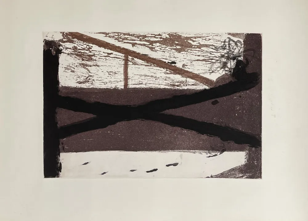 Etching Tàpies - Le lit