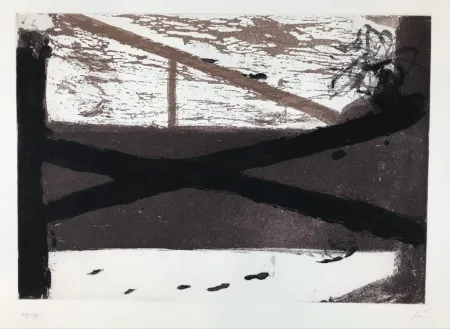 Engraving Tàpies - Le lit