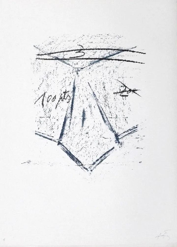 Lithograph Tàpies - LLambrec 12