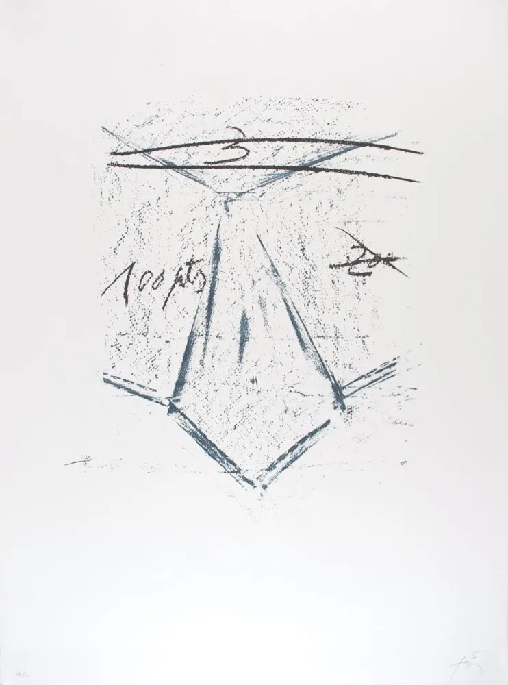 Lithograph Tàpies - Llambrec 12