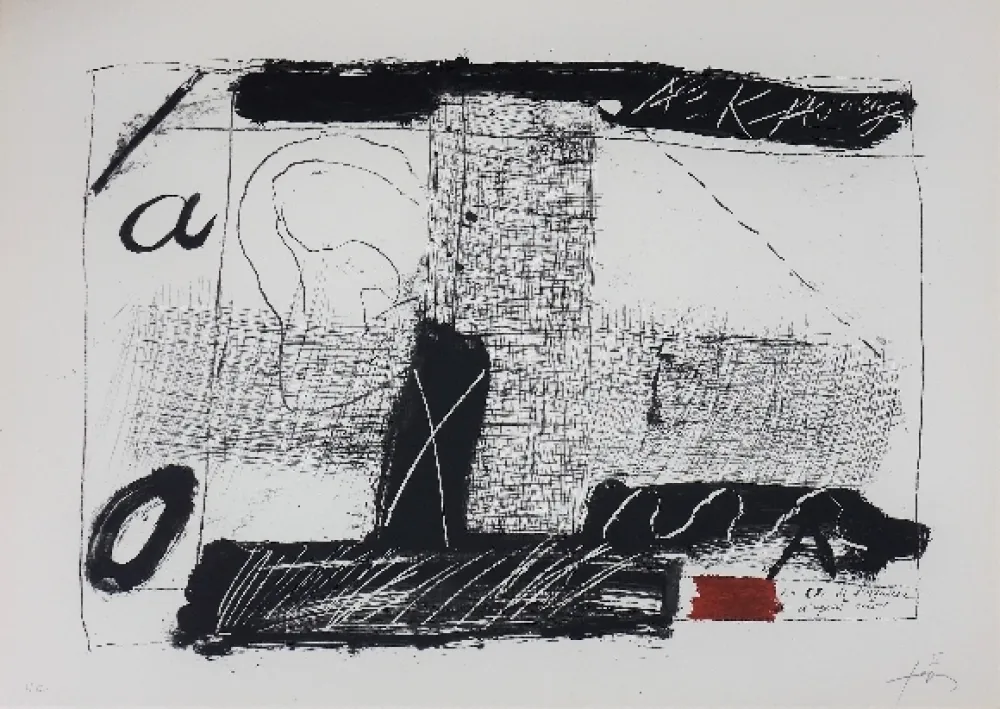 Lithograph Tàpies - LLambrec 2