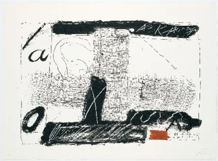 Lithograph Tàpies - Llambrec 2