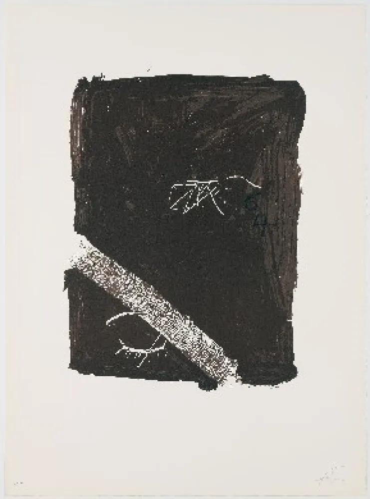 Lithograph Tàpies - Llambrec 5