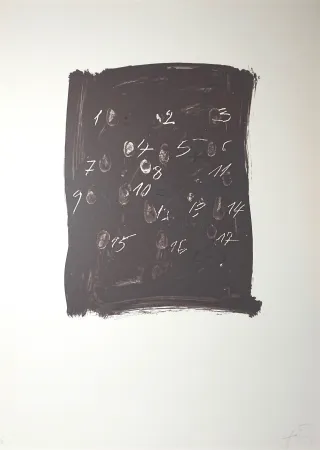 Lithograph Tàpies - Llambrec3