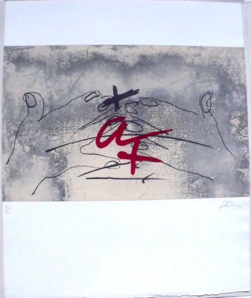 Etching And Aquatint Tàpies - Mans