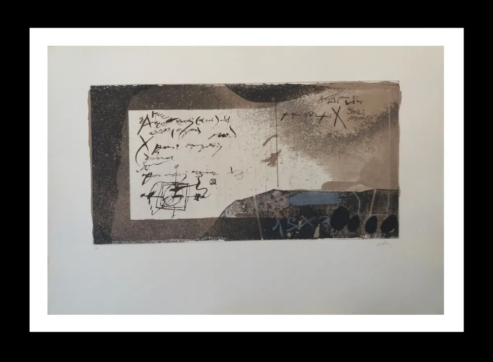 Etching And Aquatint Tàpies - Manuscrito