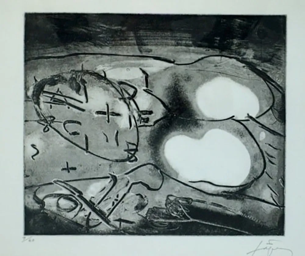 Etching Tàpies - Minor VI