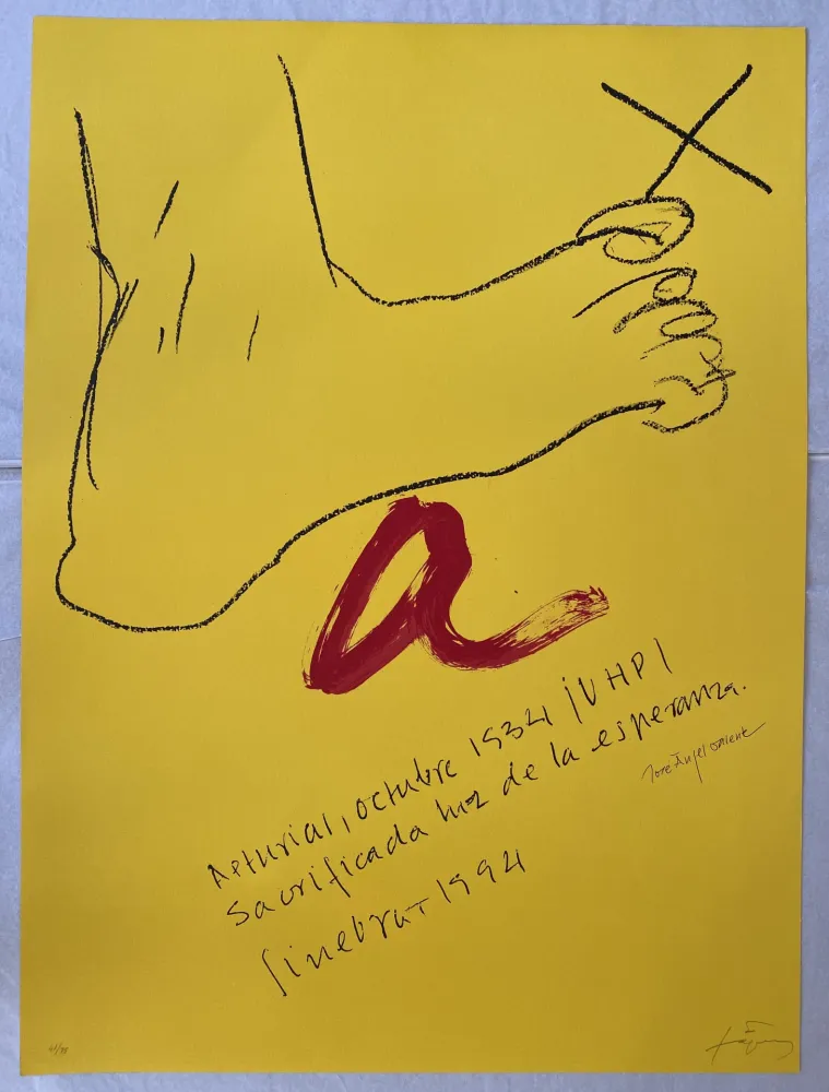Lithograph Tàpies - N/A