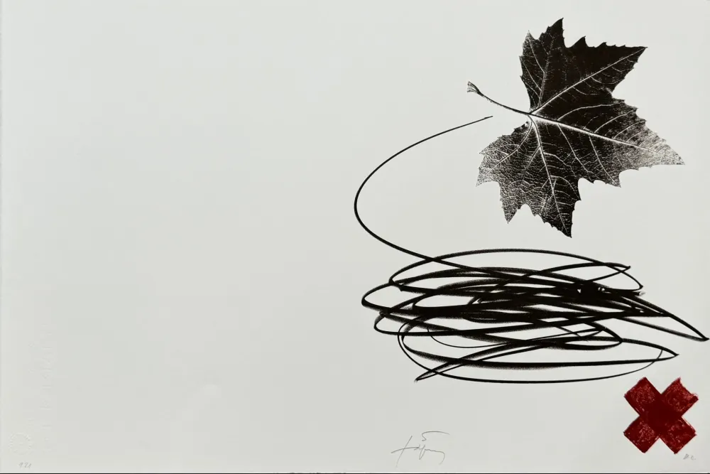 Lithograph Tàpies - Neujahrskarte