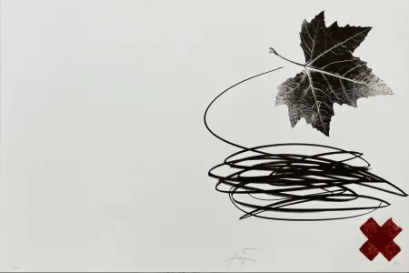 Lithograph Tàpies - Neujahrskarte