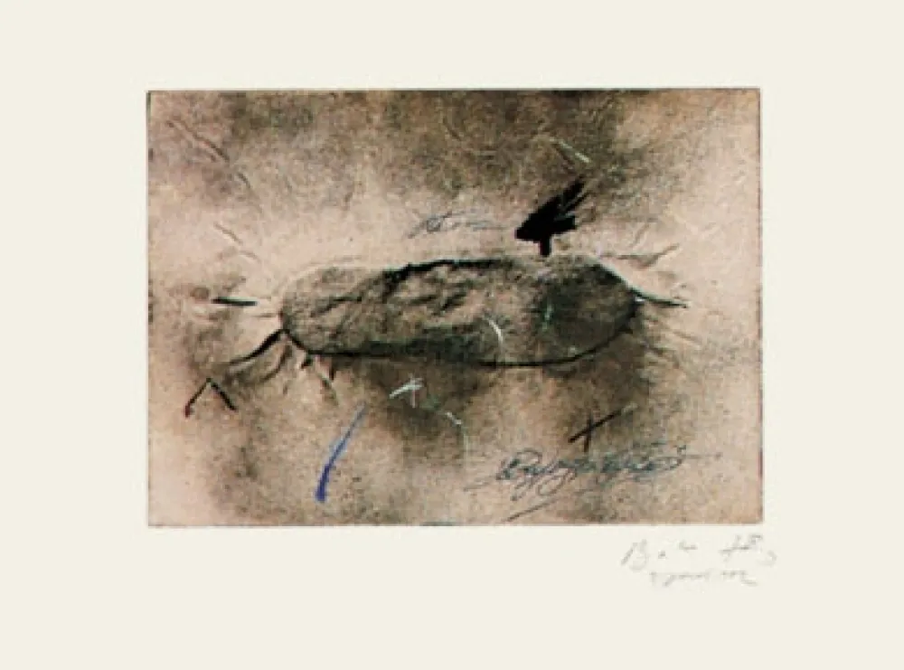 Etching Tàpies - Petjada i Signatures 