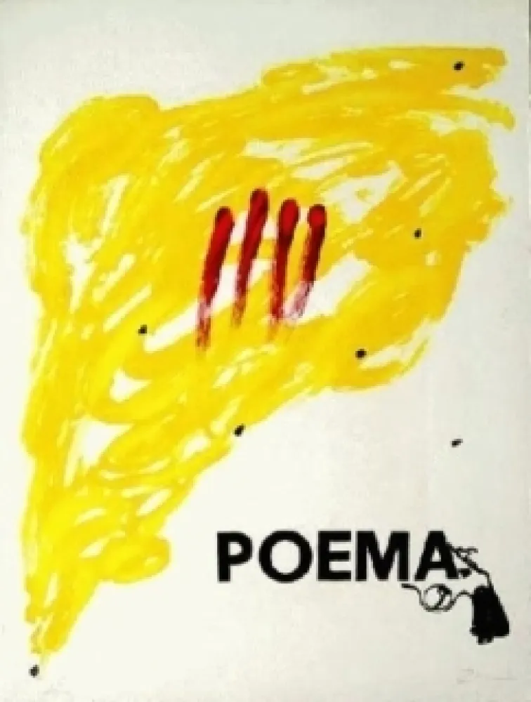 Lithograph Tàpies - Poema