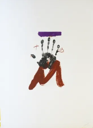 Lithograph Tàpies - Poems 2