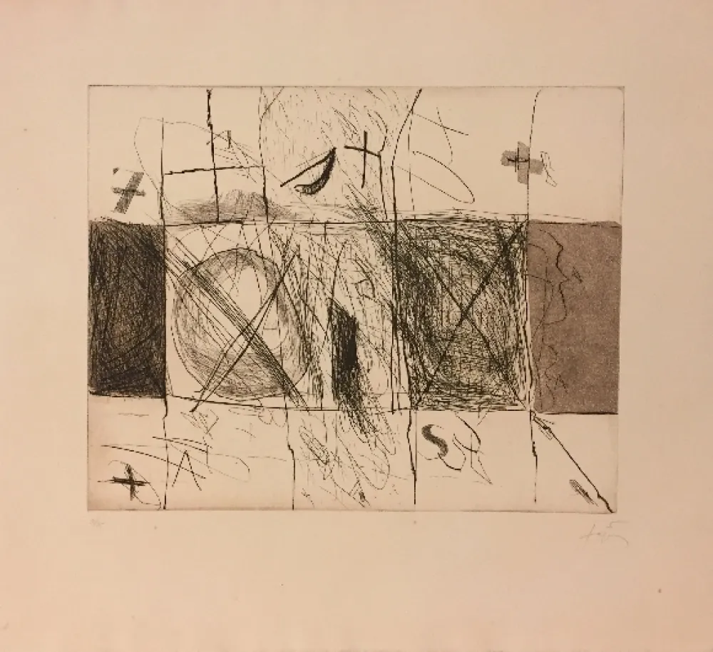 Etching And Aquatint Tàpies - Quadrats i grafismes