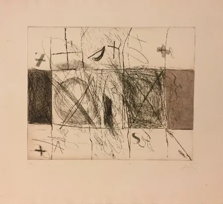 Etching And Aquatint Tàpies - Quadrats i grafismes
