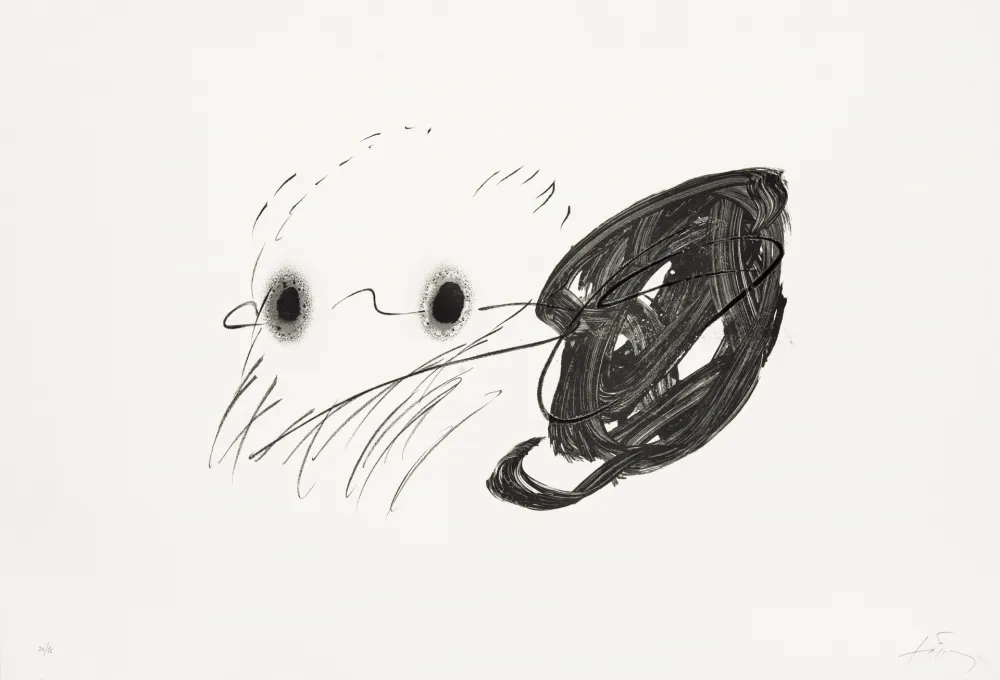 Lithograph Tàpies - Regard