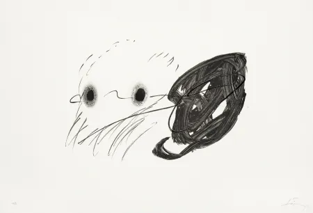 Lithograph Tàpies - Regard