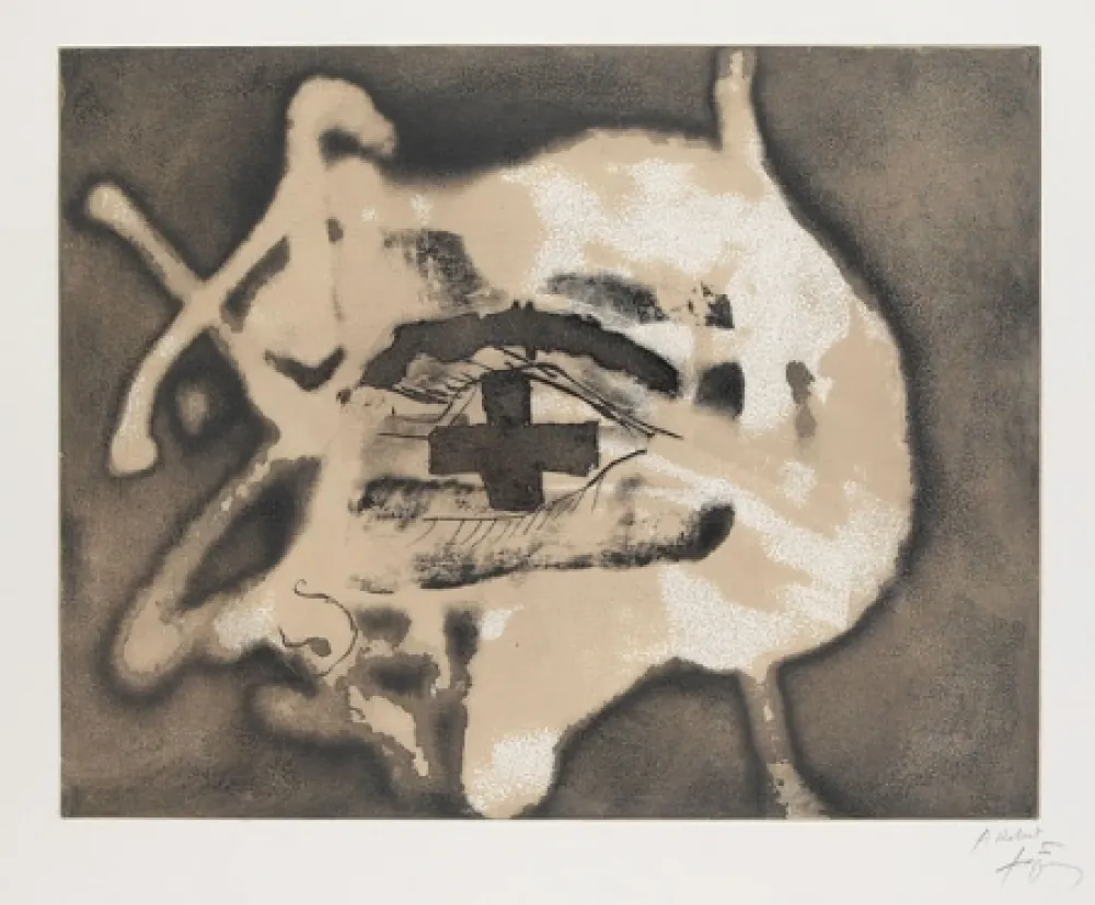 Aquatint Tàpies - Relief Sable