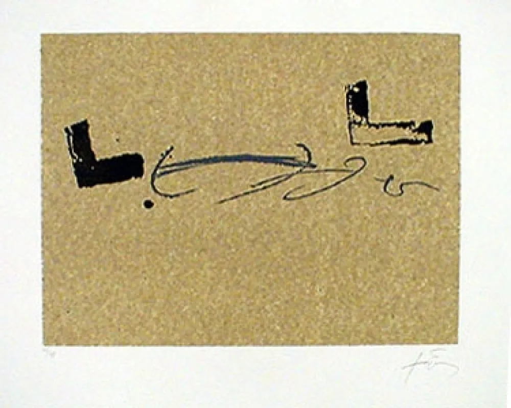 Lithograph Tàpies - REPERTORIO DE JUNIO