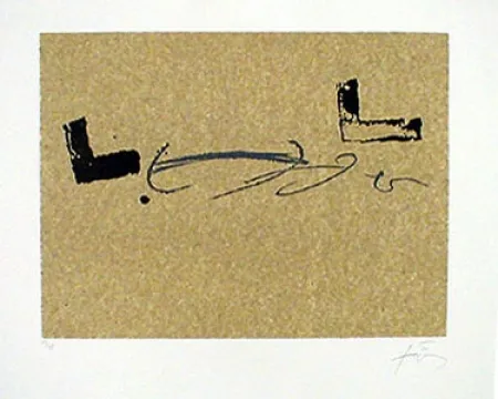 Lithograph Tàpies - REPERTORIO DE JUNIO