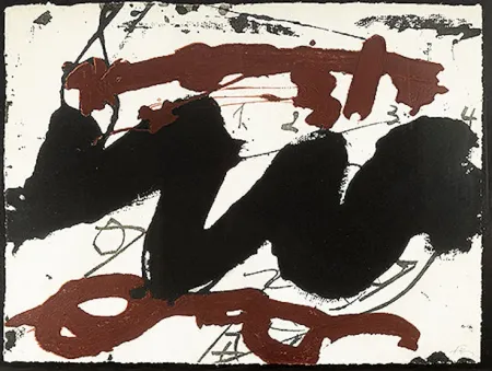 Etching And Aquatint Tàpies - Roig I negre 2