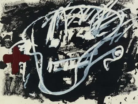 Etching And Aquatint Tàpies - Roig i negre 3