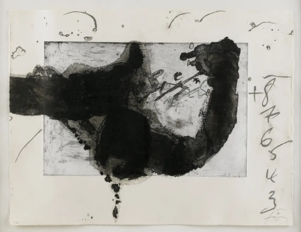 Aquatint Tàpies - Sans titre