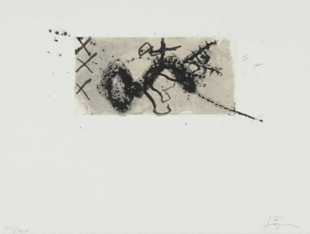 Etching And Aquatint Tàpies - Sans titre