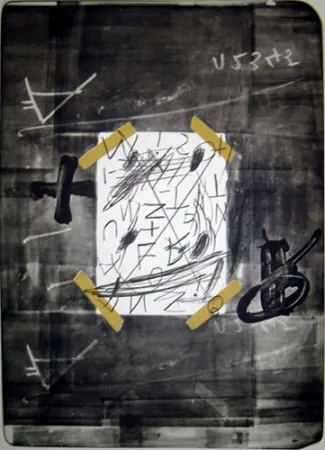Lithograph Tàpies - SCOTCH