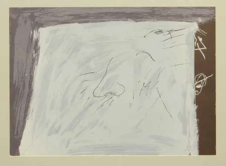 Lithograph Tàpies - SENZA TITOLO