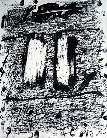 Lithograph Tàpies - Senza titolo