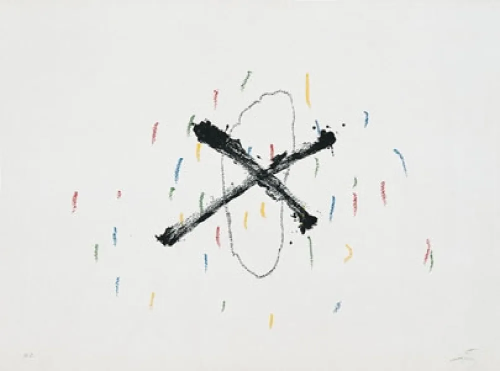 Lithograph Tàpies - Silenci