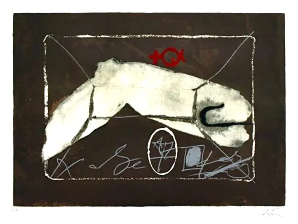 Lithograph Tàpies - Sin titulo