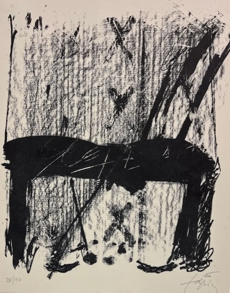 Lithograph Tàpies - Sin titulo