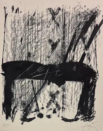 Lithograph Tàpies - Sin titulo