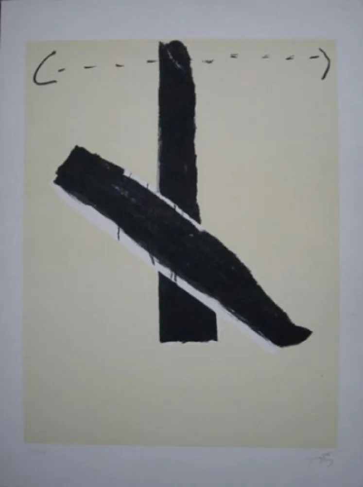 Lithograph Tàpies - S/T