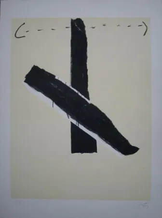 Lithograph Tàpies - S/T