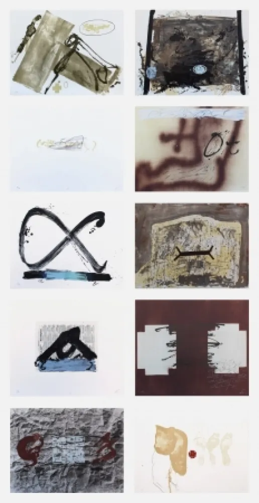 Lithograph Tàpies - Suite 63 x 90