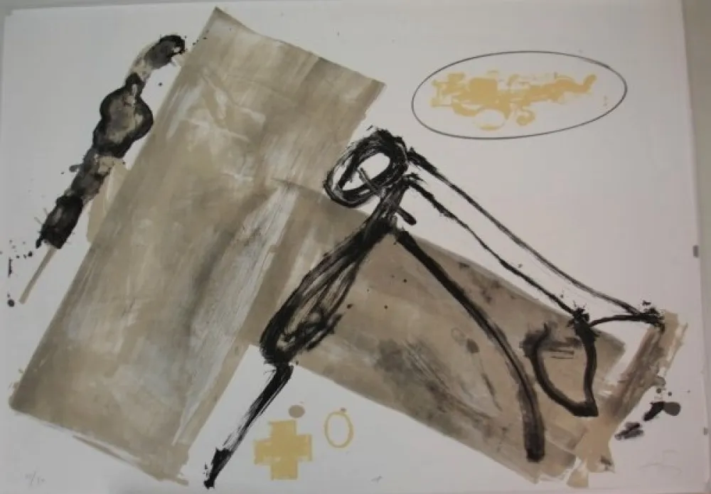Lithograph Tàpies - Suite 63 x 90