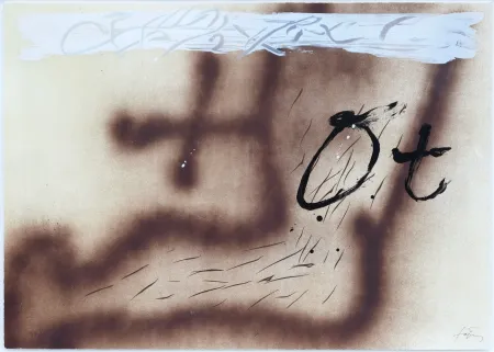 Lithograph Tàpies - Suite 63 x 90 (No 4)