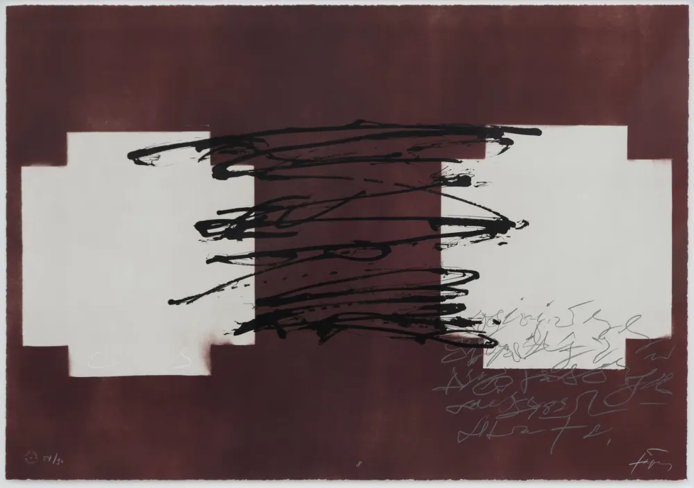 Lithograph Tàpies - Suite 63 x 90 (No 8)