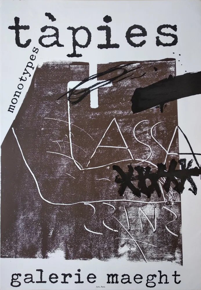 Lithograph Tàpies - „tápies. monotypes. galerie maeght“. 